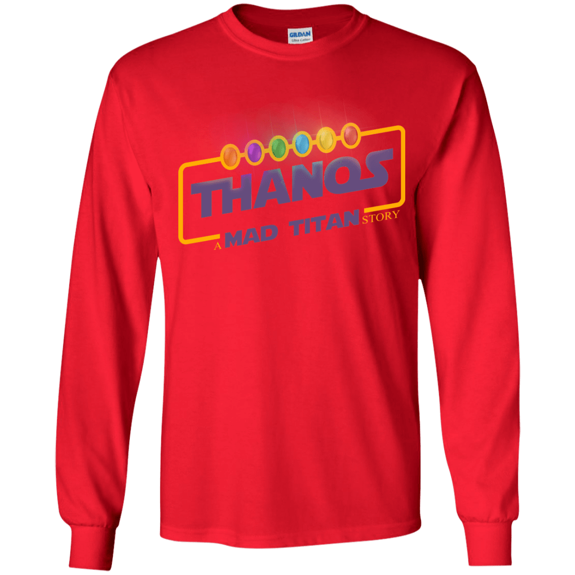 T-Shirts Red / YS A Mad Titan Story Youth Long Sleeve T-Shirt