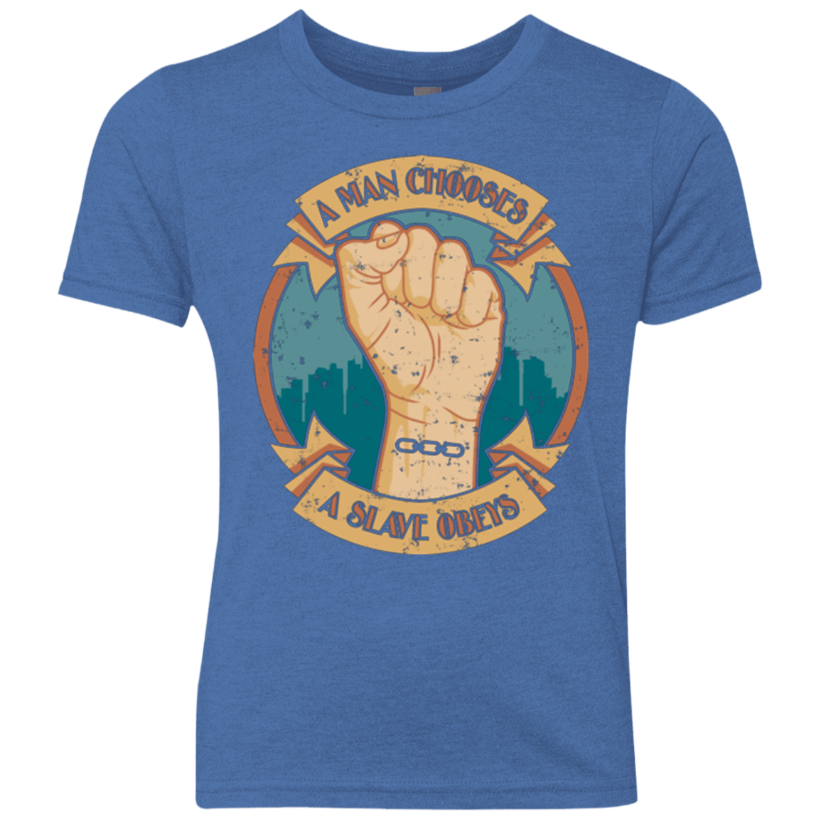 T-Shirts Vintage Royal / YXS A Man Chooses A Slave Obeys Youth Triblend T-Shirt