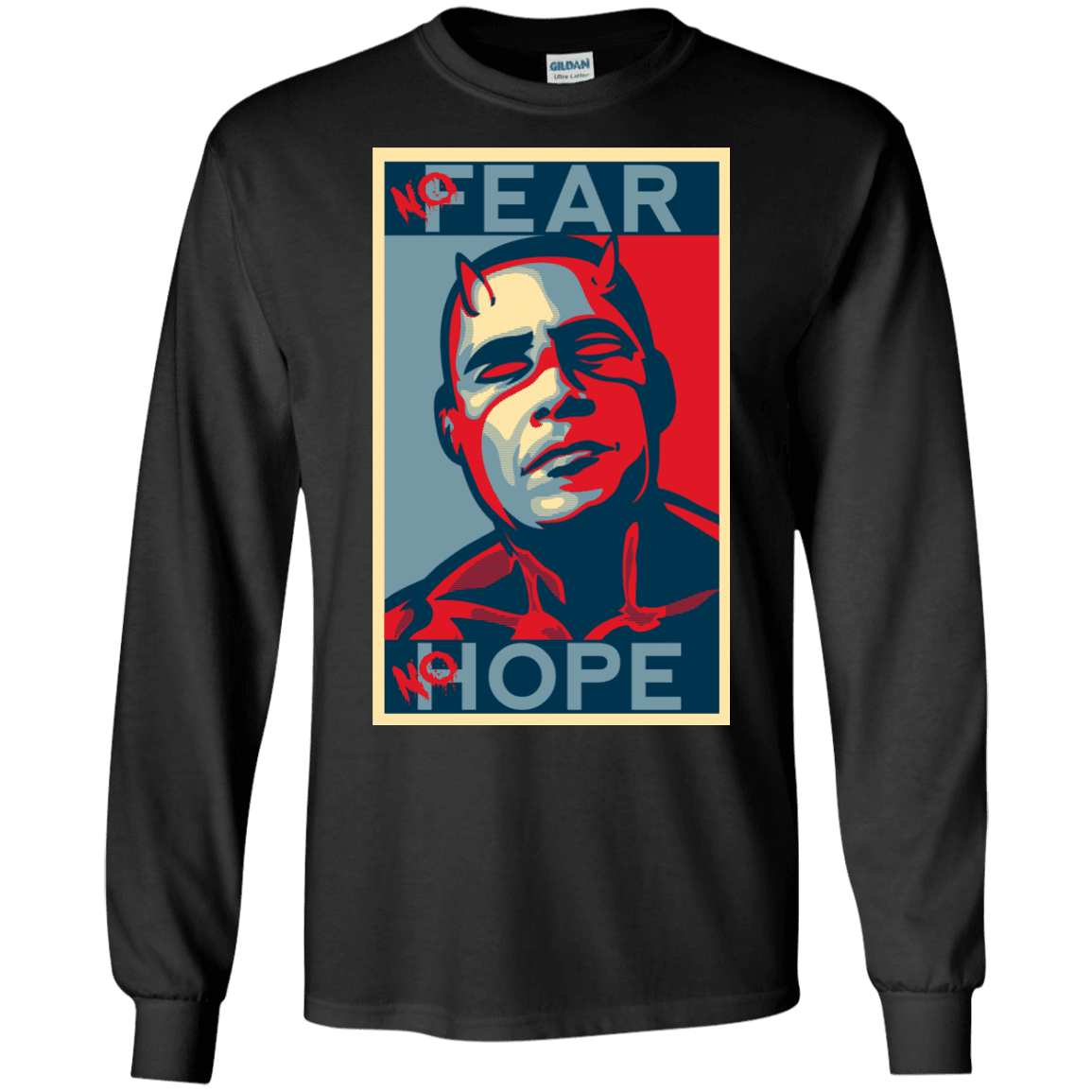 T-Shirts Black / S A man with no fear Men's Long Sleeve T-Shirt