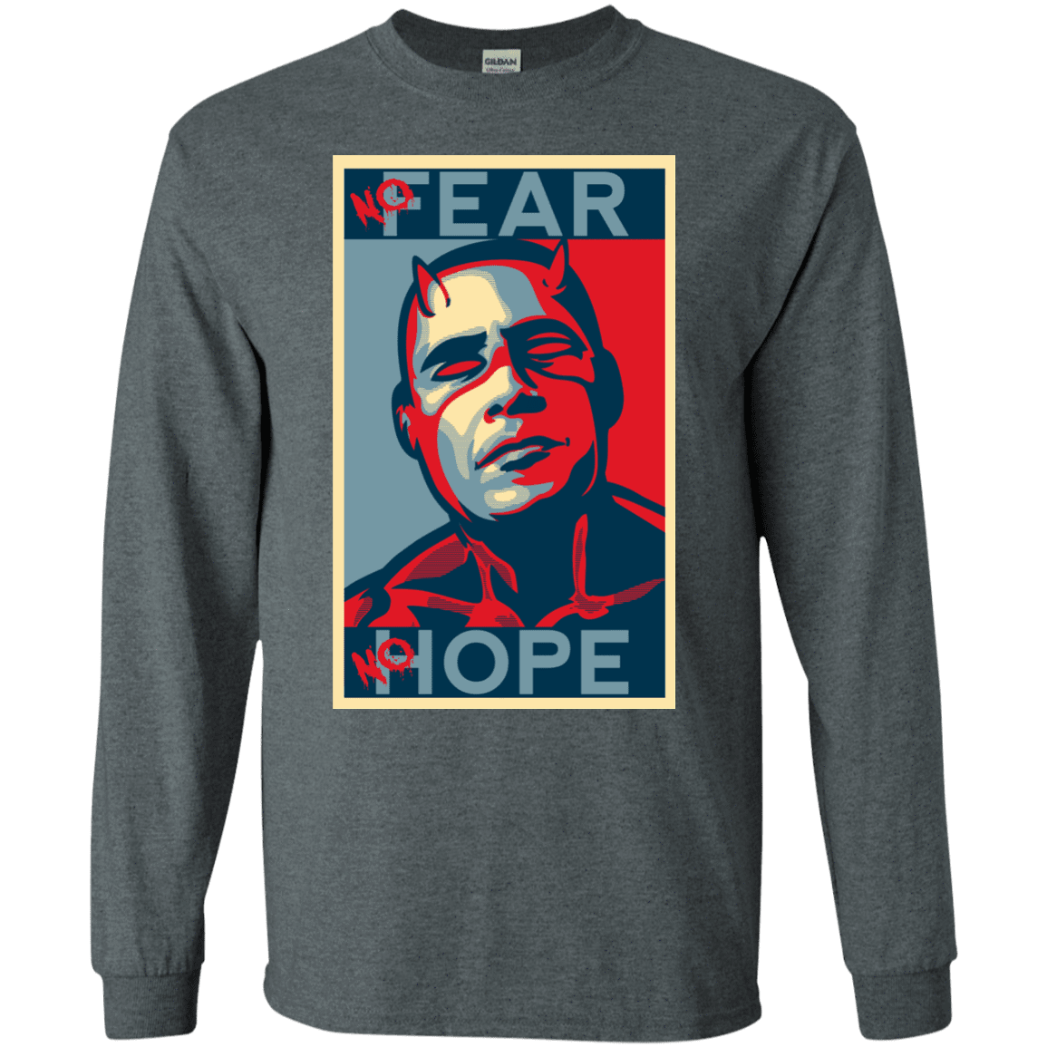 T-Shirts Dark Heather / S A man with no fear Men's Long Sleeve T-Shirt