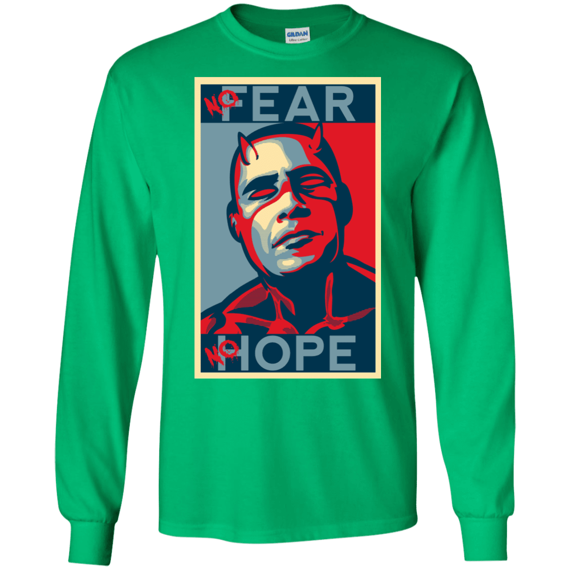 T-Shirts Irish Green / S A man with no fear Men's Long Sleeve T-Shirt