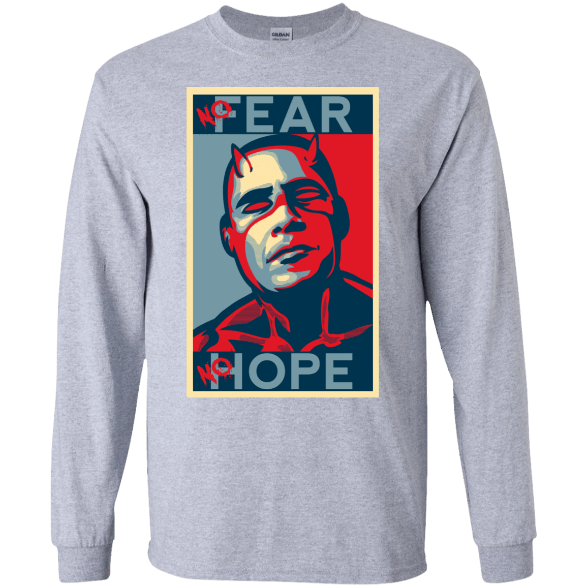 T-Shirts Sport Grey / S A man with no fear Men's Long Sleeve T-Shirt