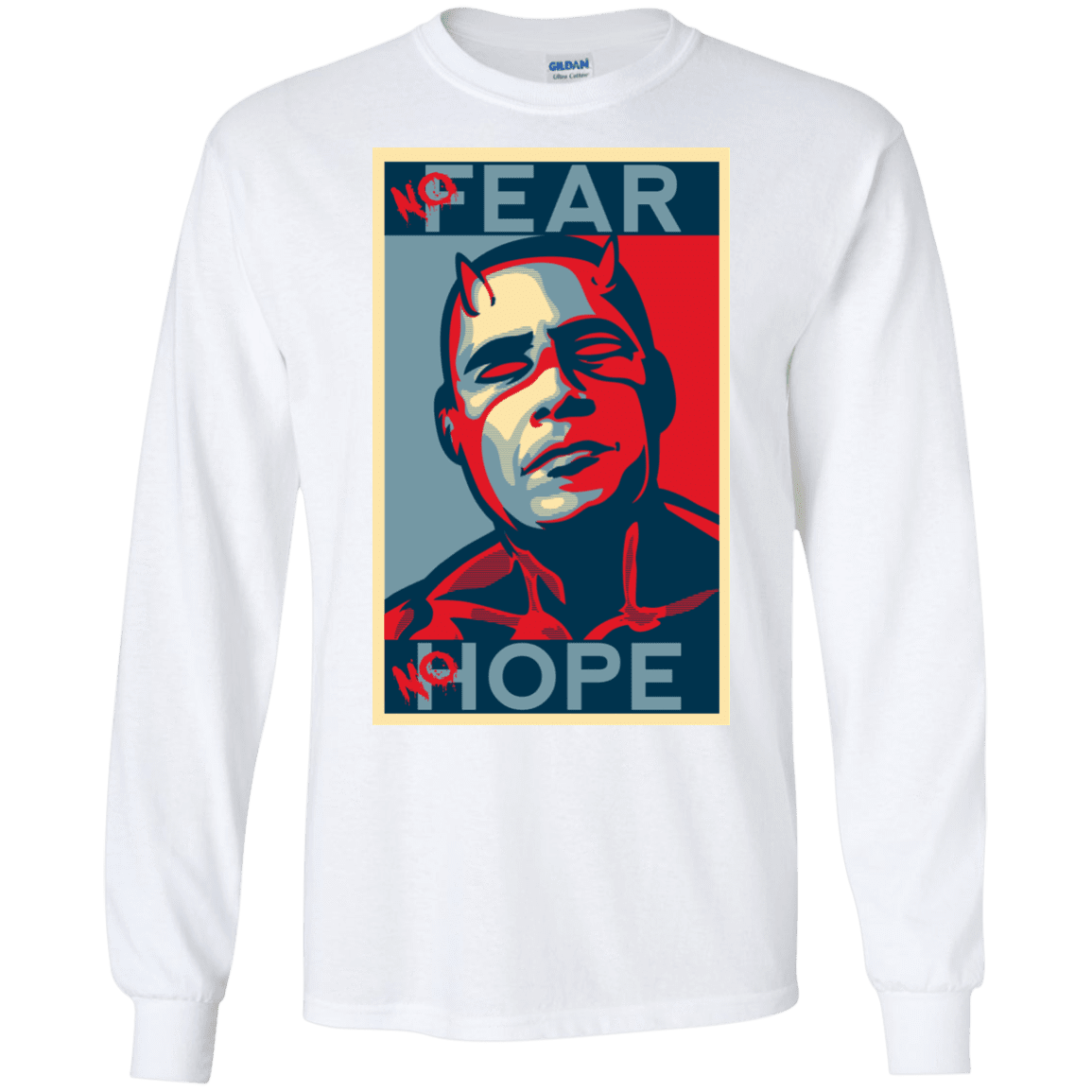 T-Shirts White / S A man with no fear Men's Long Sleeve T-Shirt