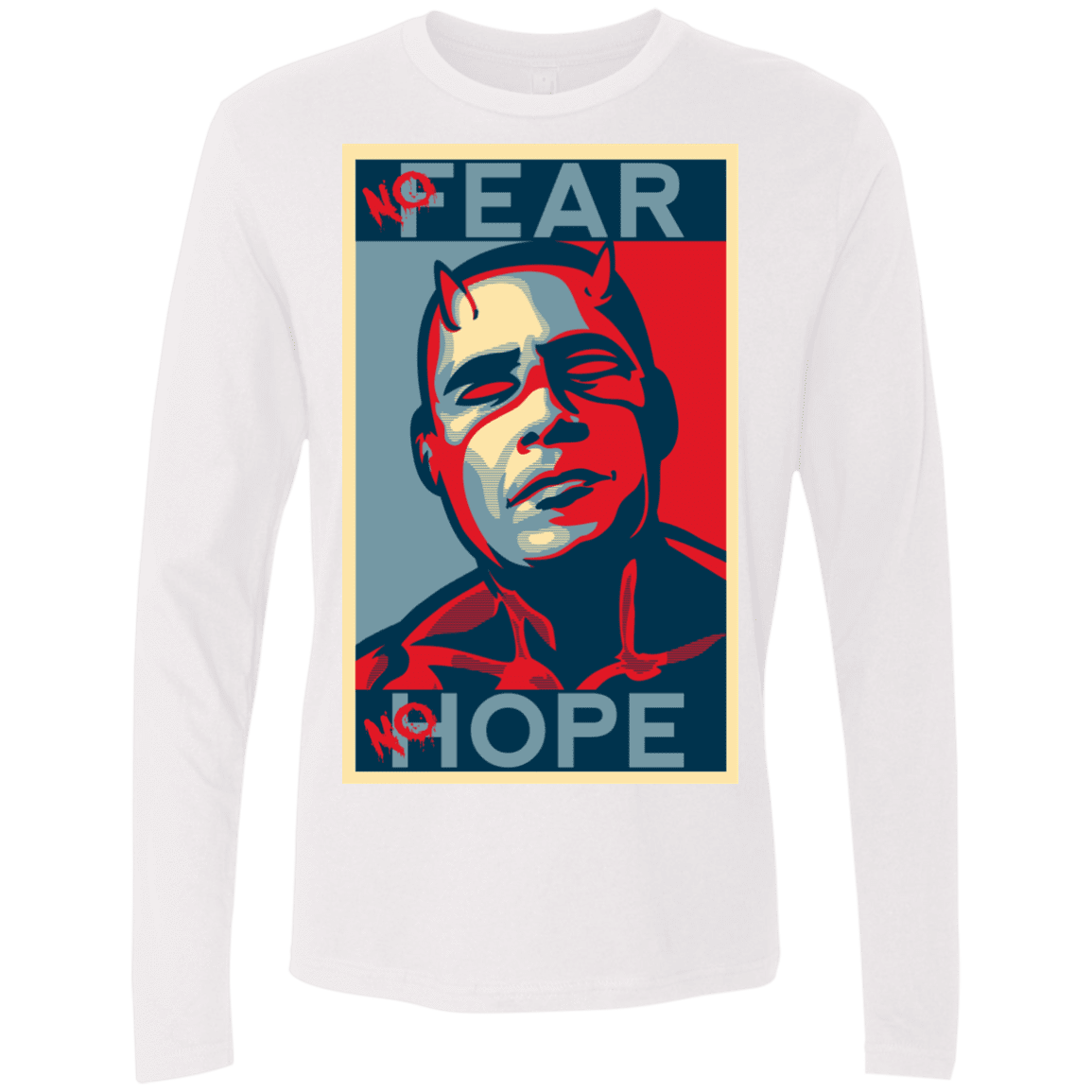 T-Shirts White / S A man with no fear Men's Premium Long Sleeve