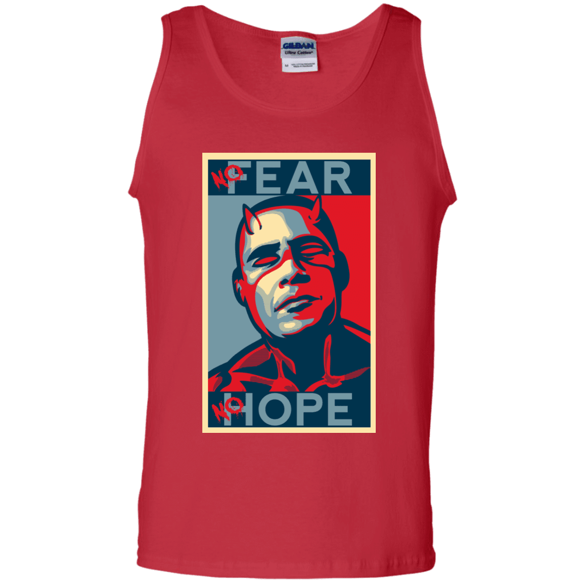 T-Shirts Red / S A man with no fear Men's Tank Top