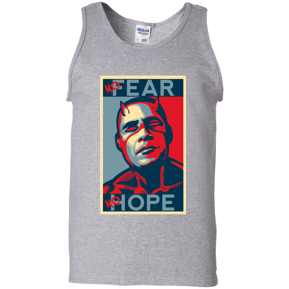 T-Shirts Sport Grey / S A man with no fear Men's Tank Top