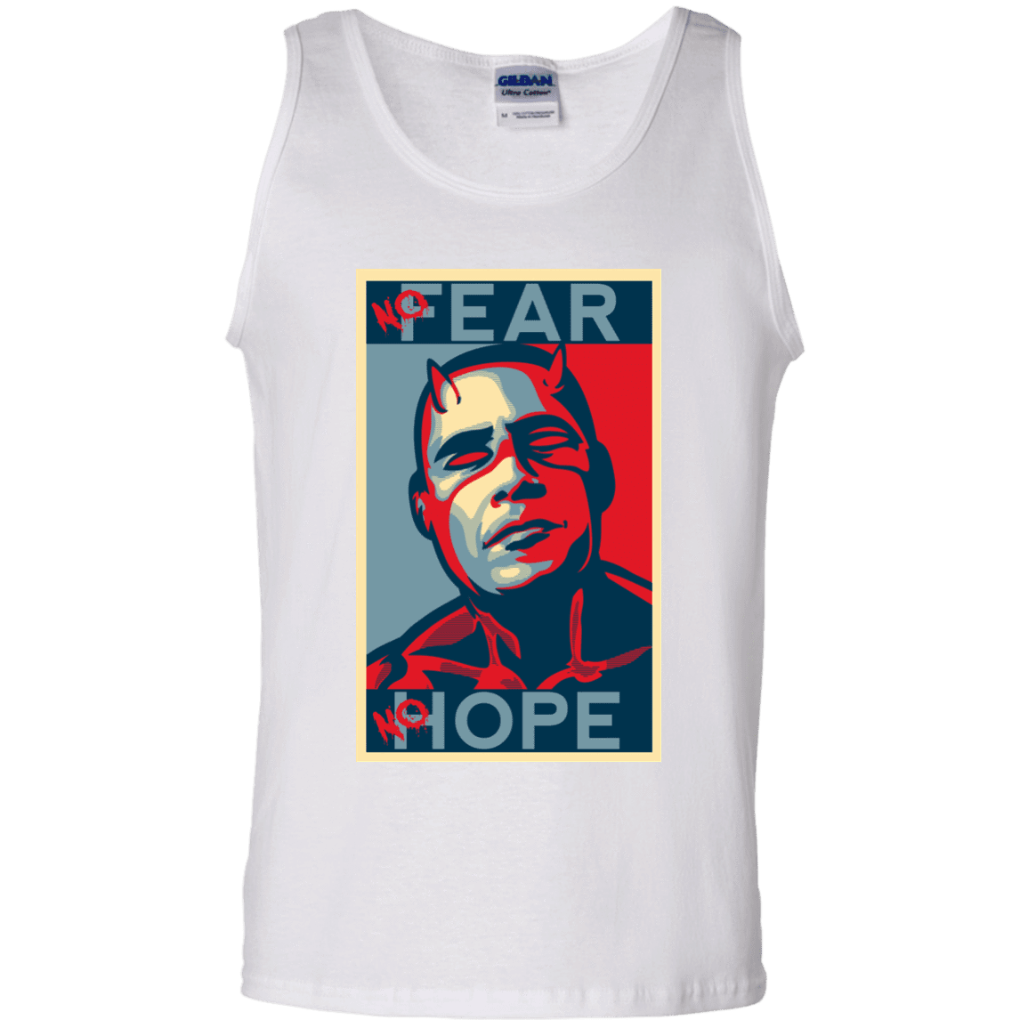 T-Shirts White / S A man with no fear Men's Tank Top