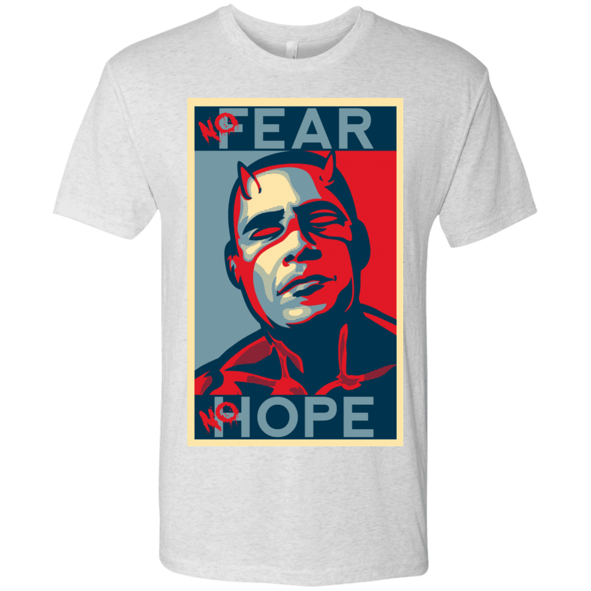 T-Shirts Heather White / S A man with no fear Men's Triblend T-Shirt