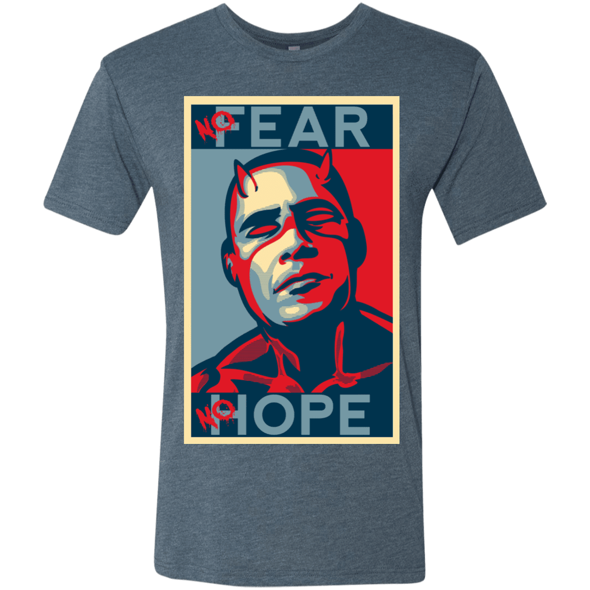 T-Shirts Indigo / S A man with no fear Men's Triblend T-Shirt