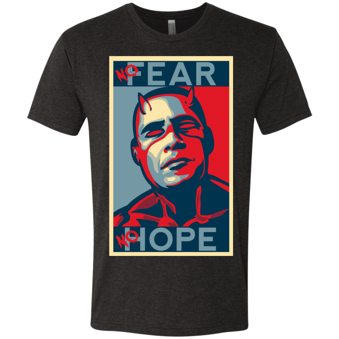 T-Shirts Vintage Black / S A man with no fear Men's Triblend T-Shirt