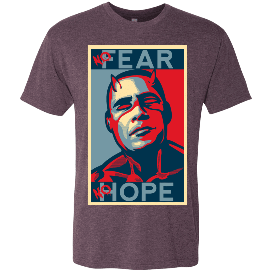 T-Shirts Vintage Purple / S A man with no fear Men's Triblend T-Shirt