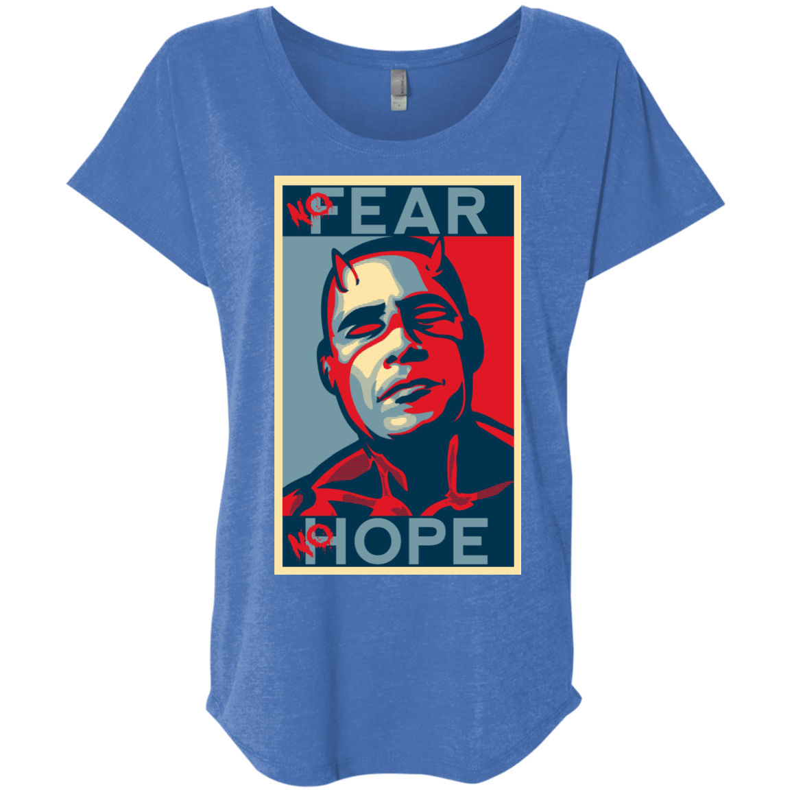 T-Shirts Vintage Royal / X-Small A man with no fear Triblend Dolman Sleeve