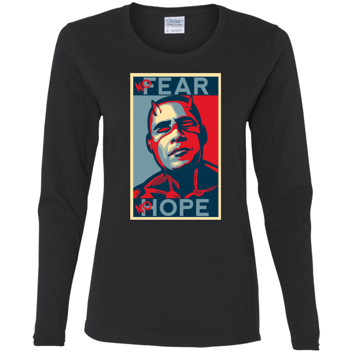 T-Shirts Black / S A man with no fear Women's Long Sleeve T-Shirt