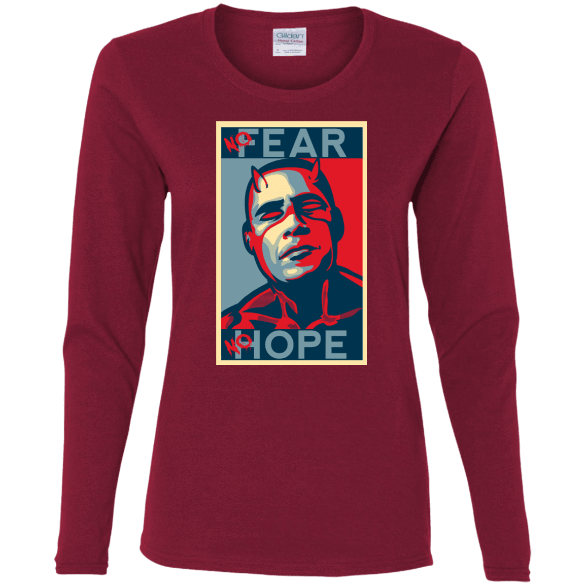 T-Shirts Cardinal / S A man with no fear Women's Long Sleeve T-Shirt