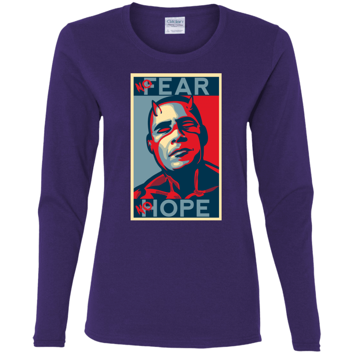 T-Shirts Purple / S A man with no fear Women's Long Sleeve T-Shirt