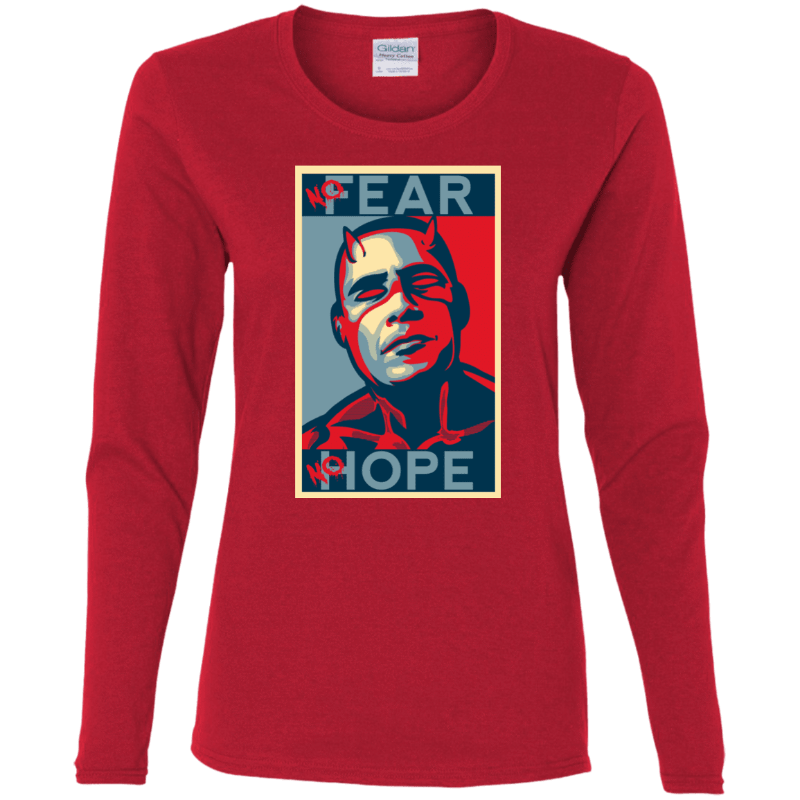 T-Shirts Red / S A man with no fear Women's Long Sleeve T-Shirt