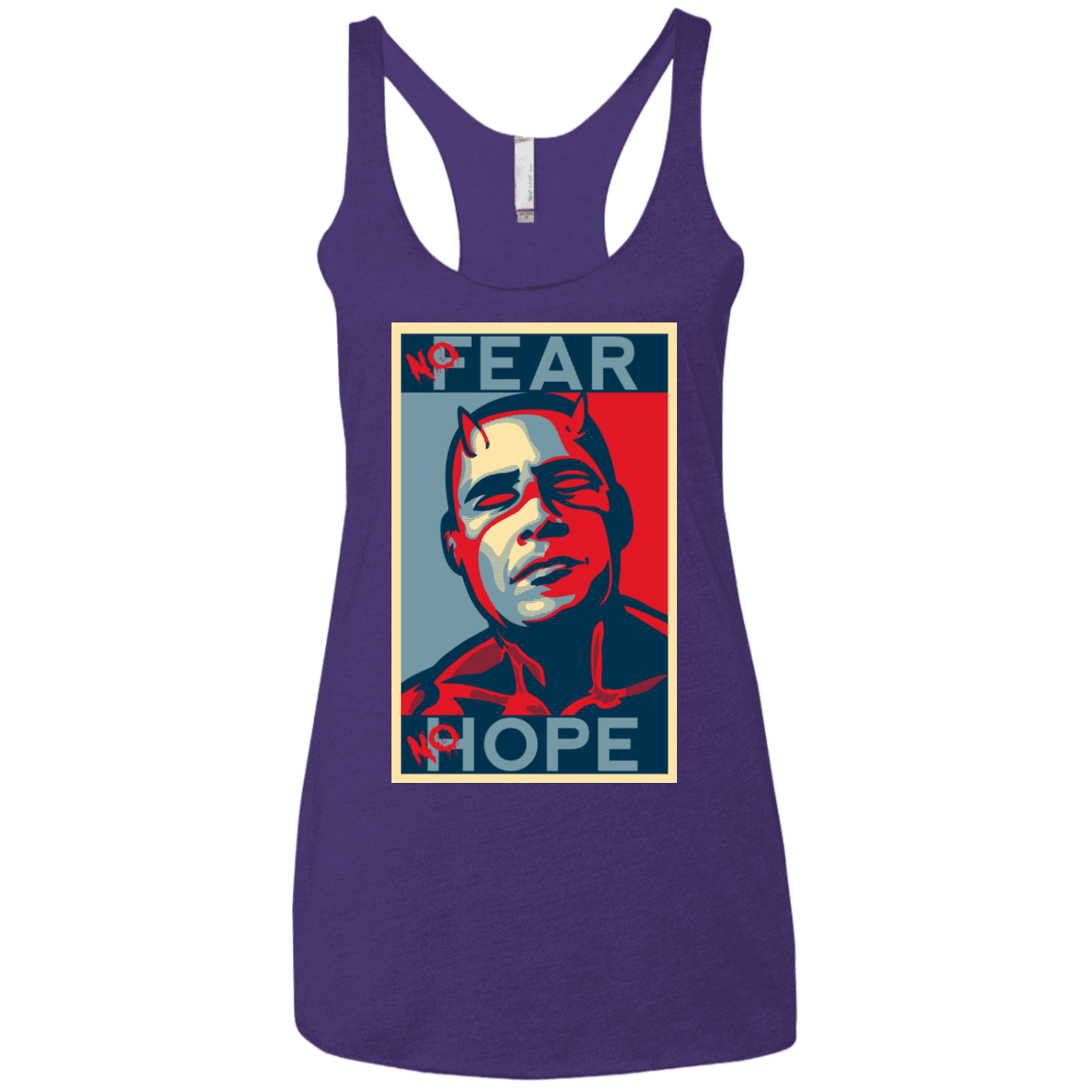 T-Shirts Purple Rush / X-Small A man with no fear Women's Triblend Racerback Tank