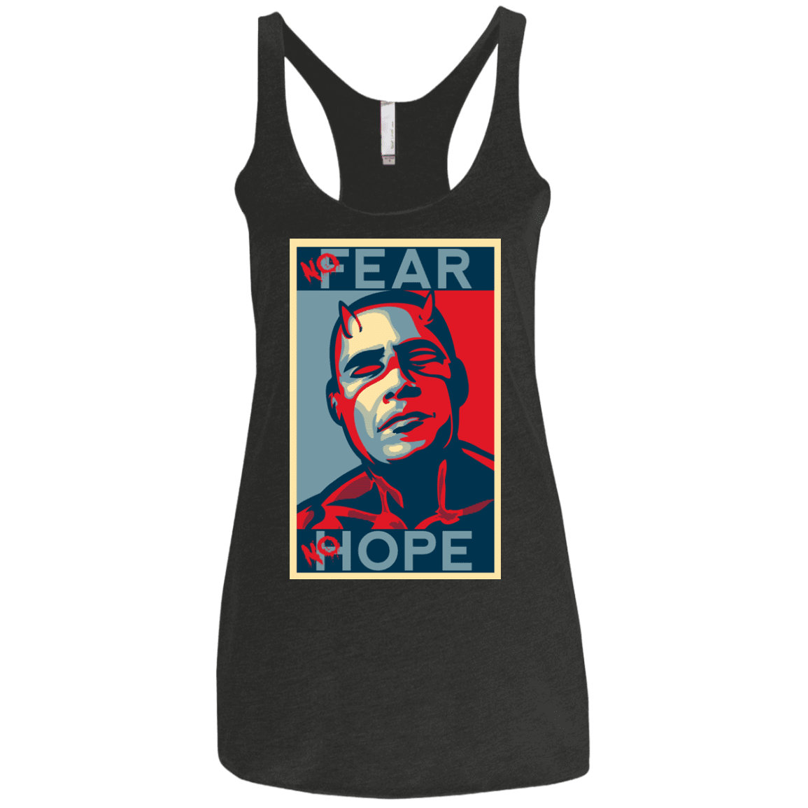 T-Shirts Vintage Black / X-Small A man with no fear Women's Triblend Racerback Tank