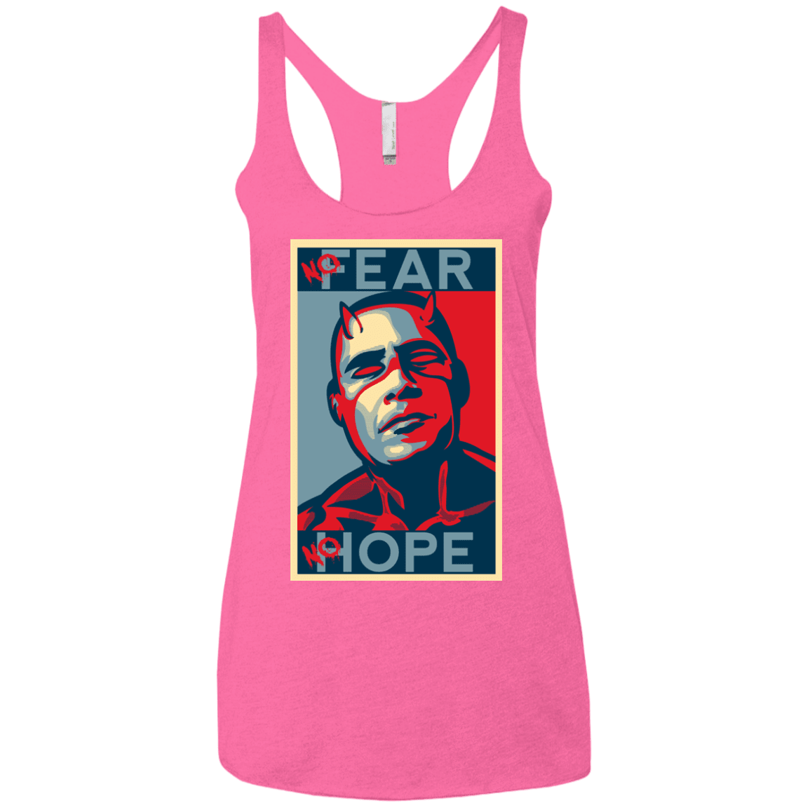 T-Shirts Vintage Pink / X-Small A man with no fear Women's Triblend Racerback Tank