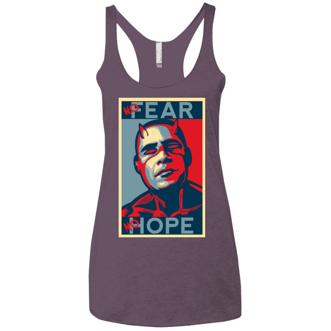 T-Shirts Vintage Purple / X-Small A man with no fear Women's Triblend Racerback Tank