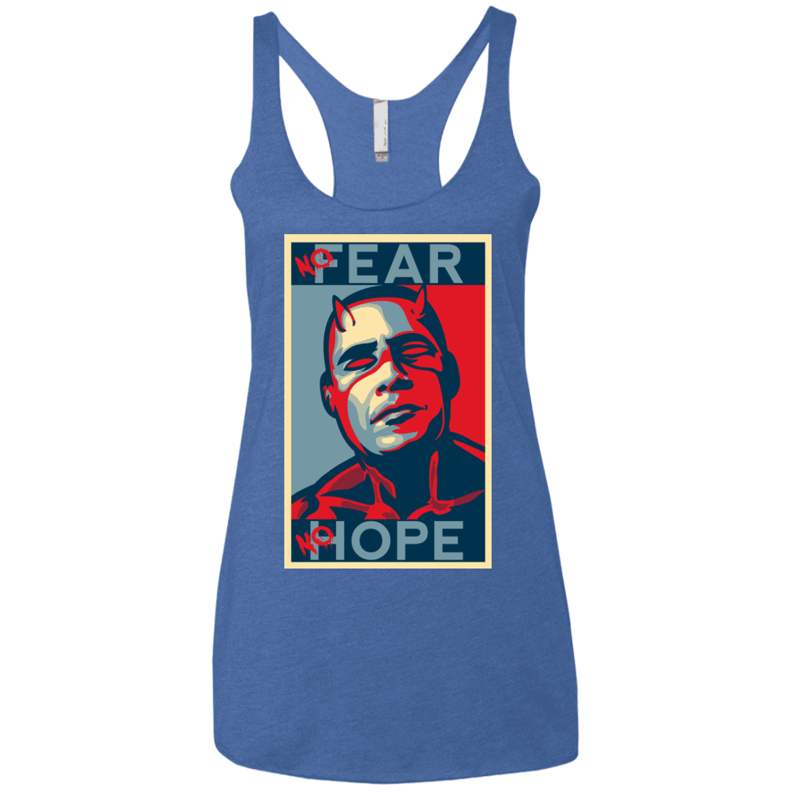 T-Shirts Vintage Royal / X-Small A man with no fear Women's Triblend Racerback Tank