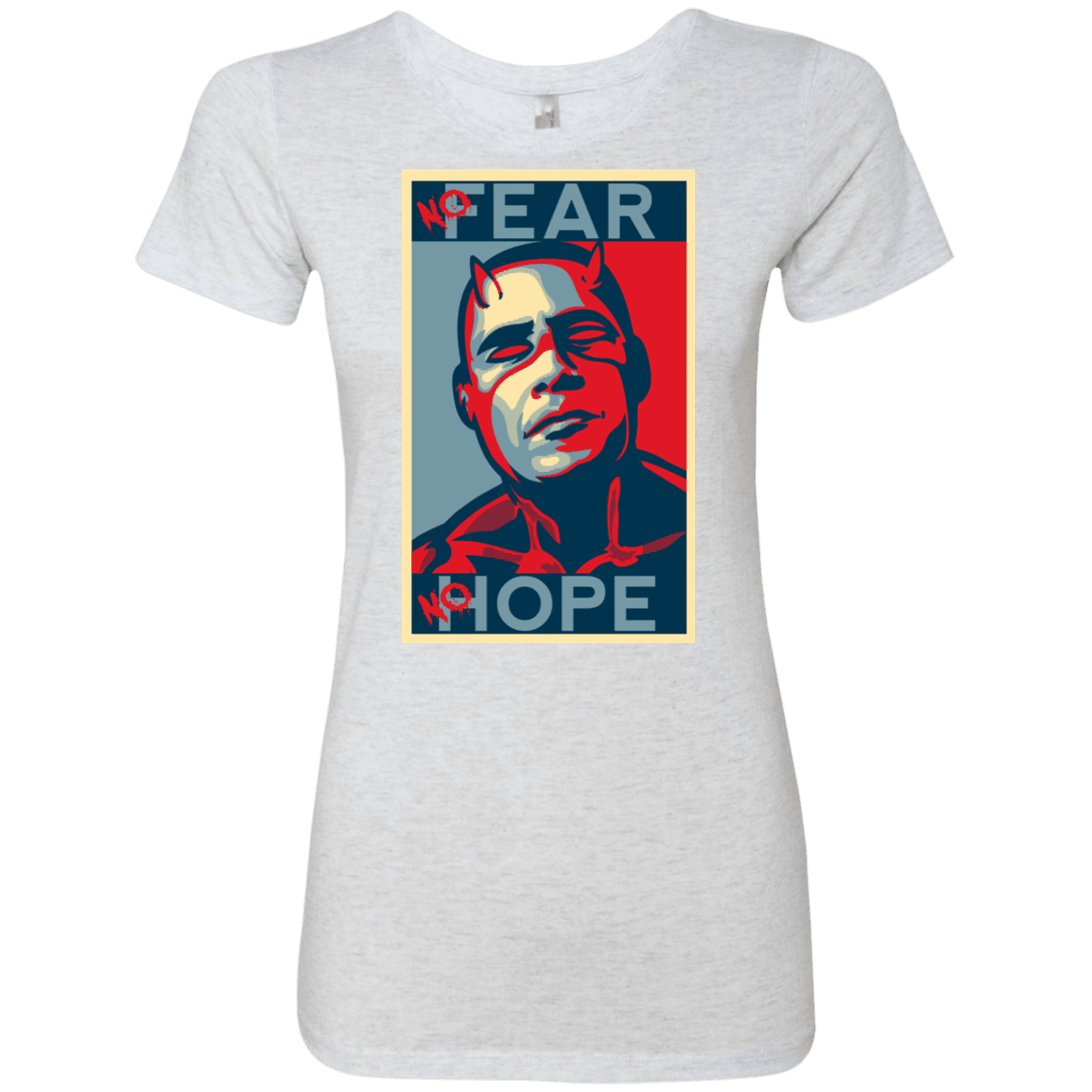 T-Shirts Heather White / S A man with no fear Women's Triblend T-Shirt