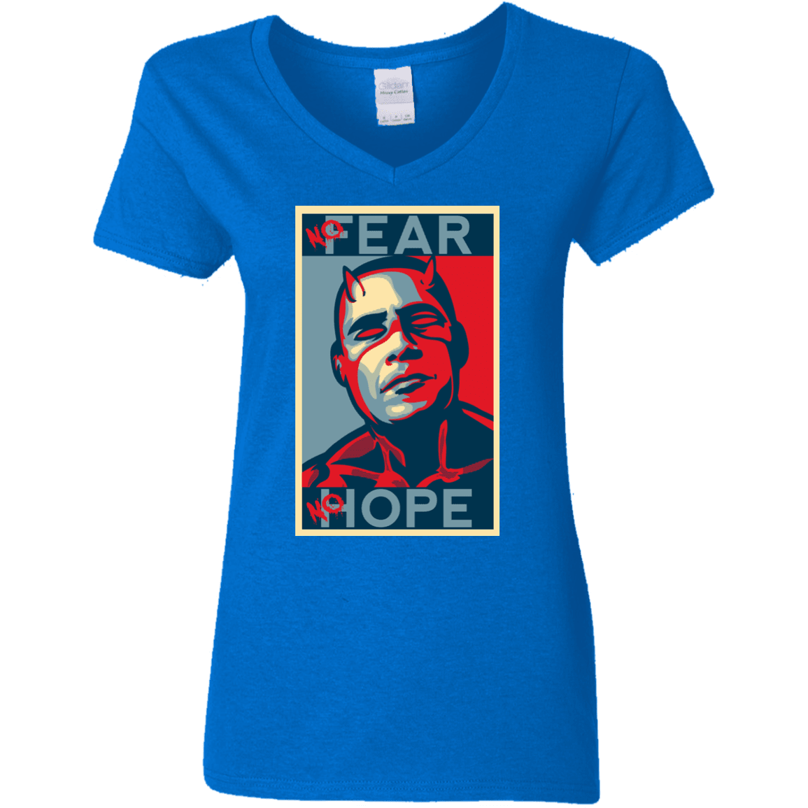 T-Shirts Royal / S A man with no fear Women's V-Neck T-Shirt