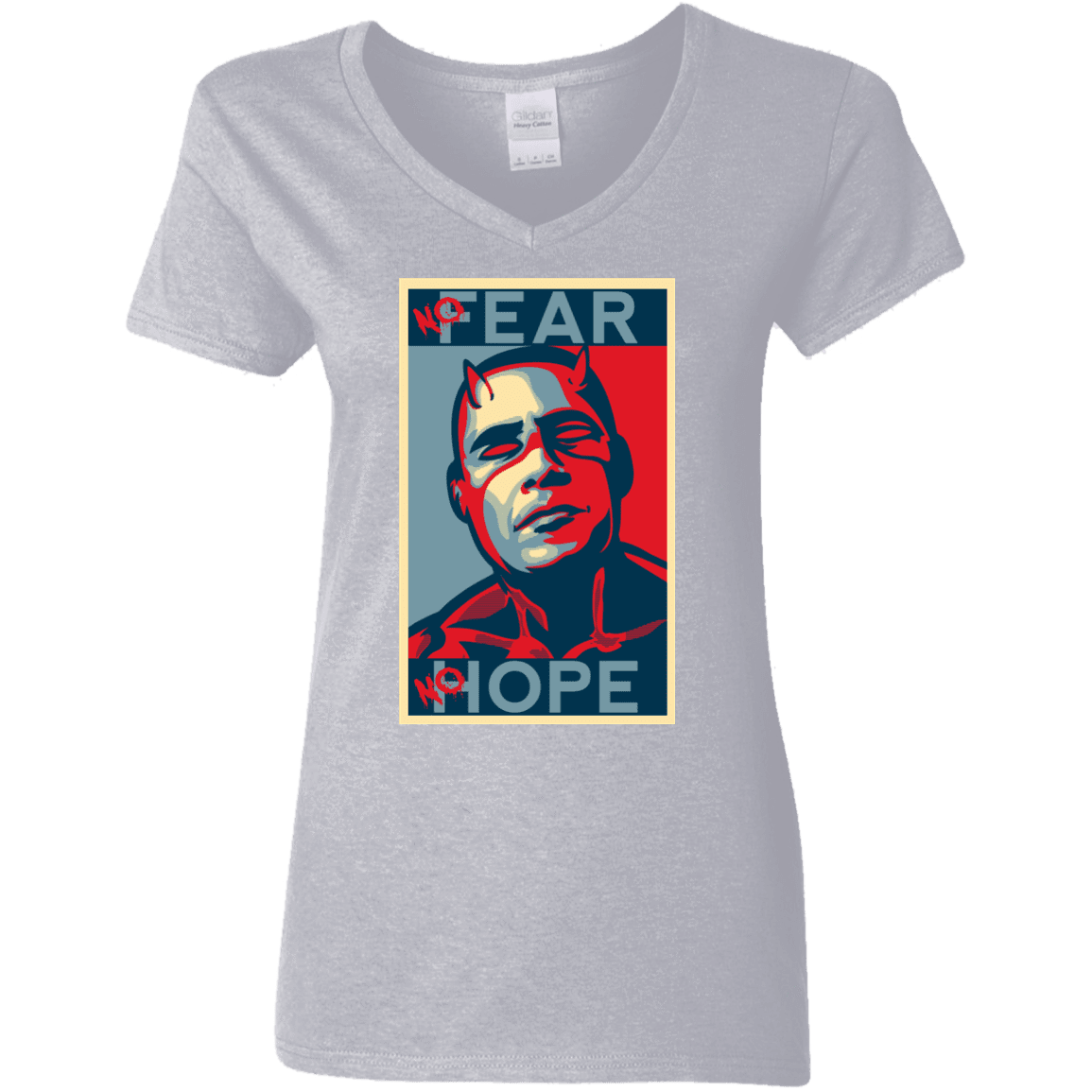 T-Shirts Sport Grey / S A man with no fear Women's V-Neck T-Shirt