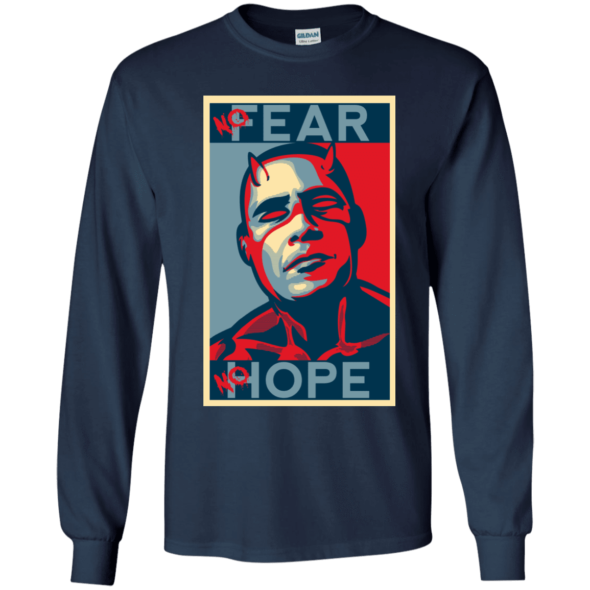 T-Shirts Navy / YS A man with no fear Youth Long Sleeve T-Shirt