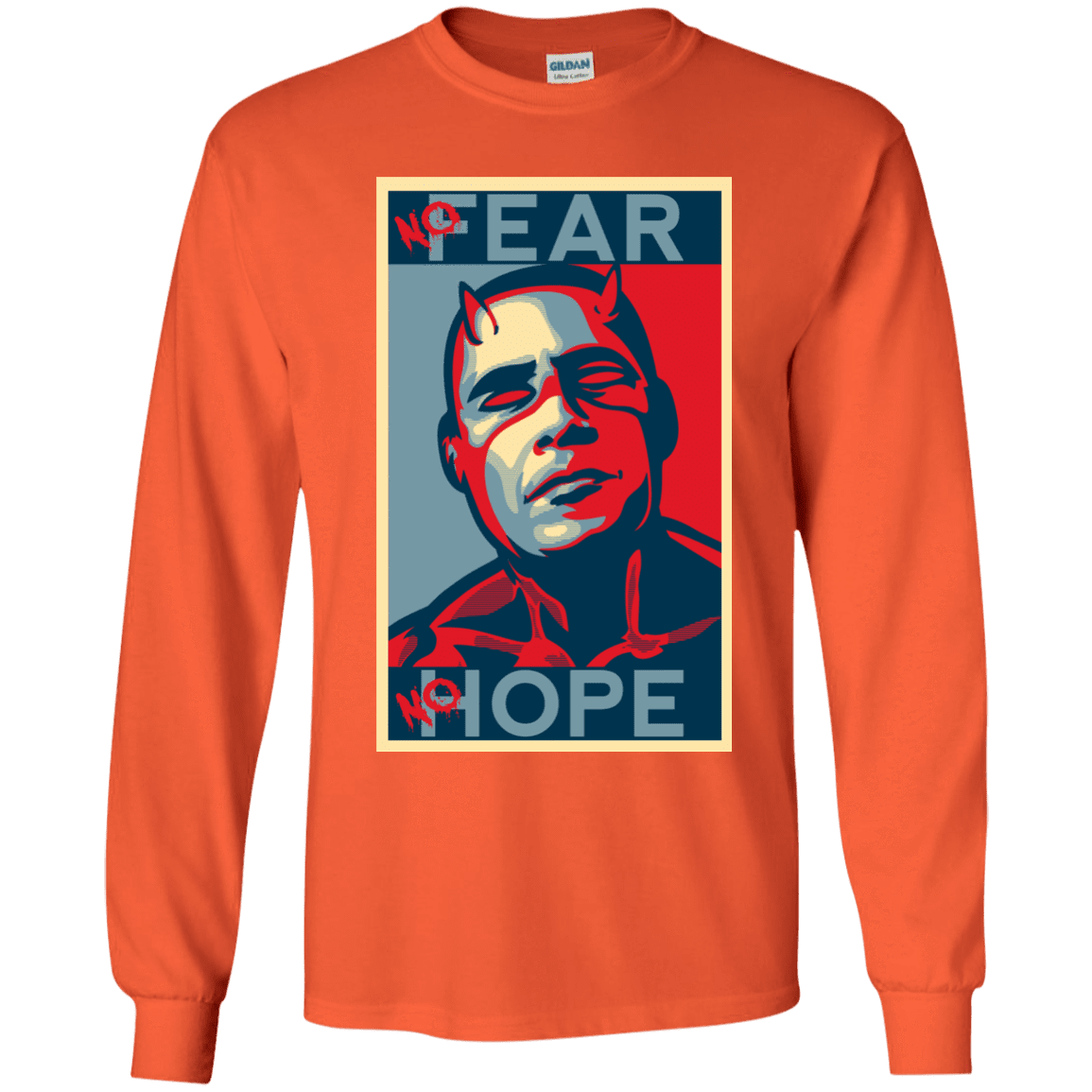T-Shirts Orange / YS A man with no fear Youth Long Sleeve T-Shirt