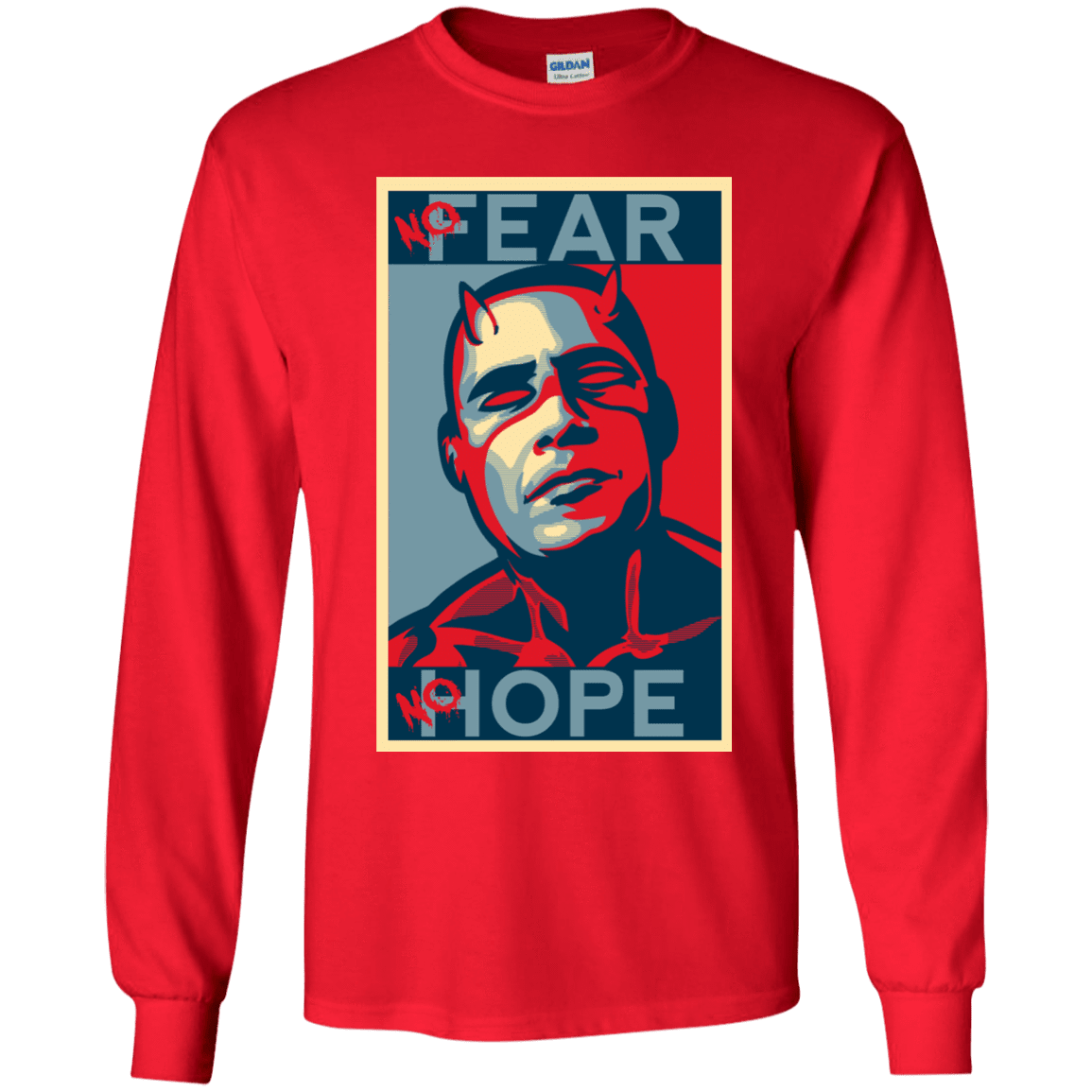 T-Shirts Red / YS A man with no fear Youth Long Sleeve T-Shirt