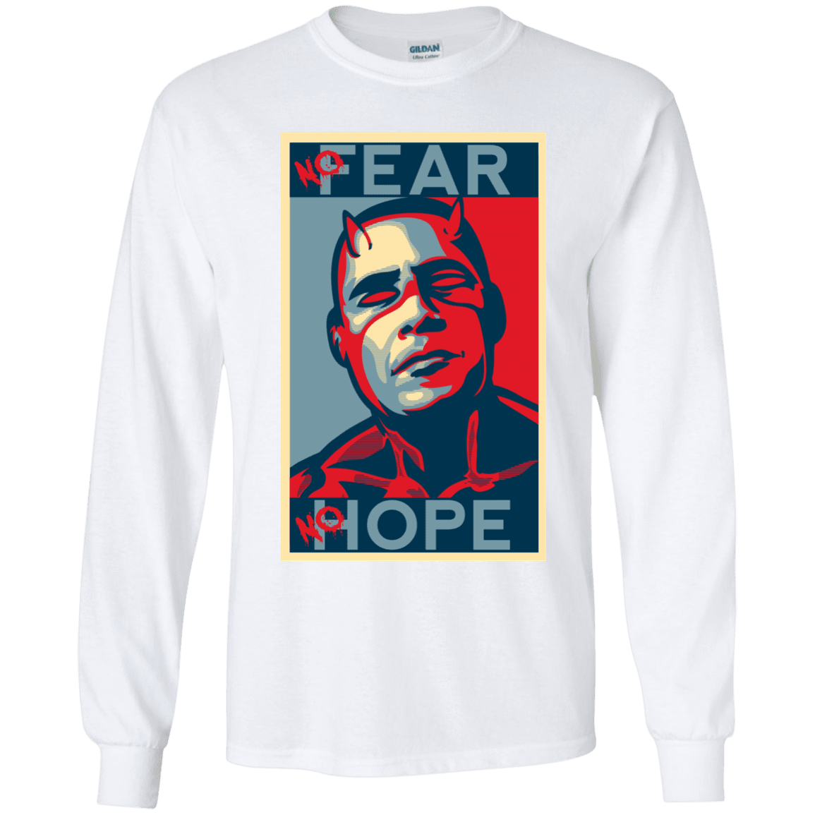 T-Shirts White / YS A man with no fear Youth Long Sleeve T-Shirt