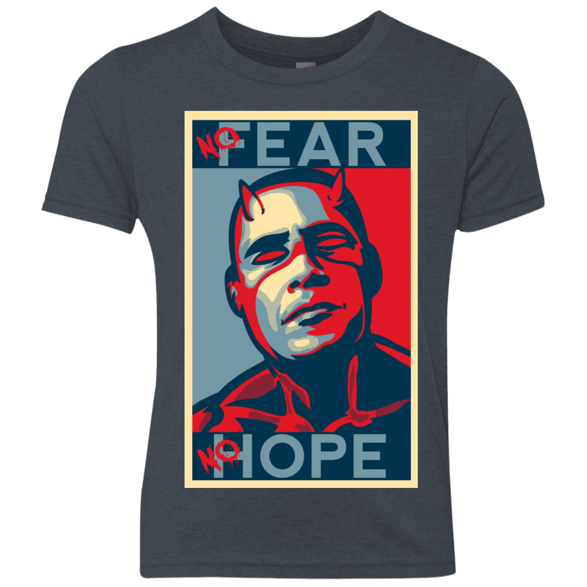 T-Shirts Vintage Navy / YXS A man with no fear Youth Triblend T-Shirt