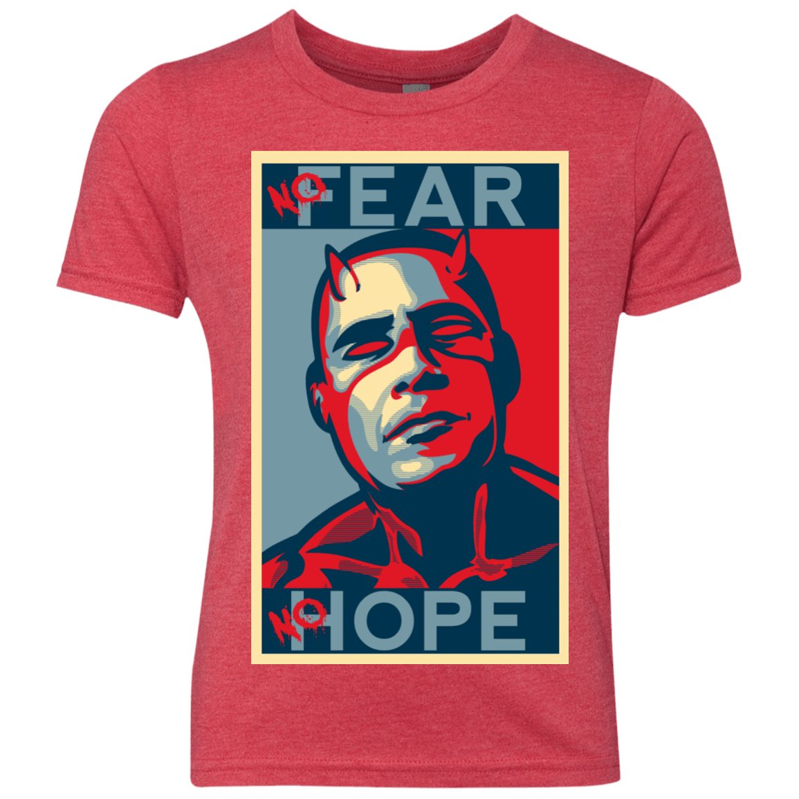 T-Shirts Vintage Red / YXS A man with no fear Youth Triblend T-Shirt