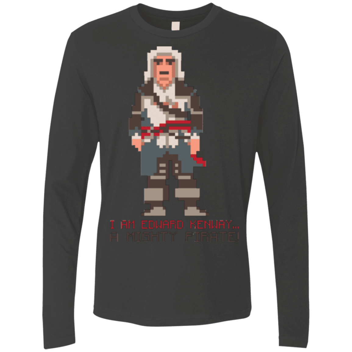 T-Shirts Heavy Metal / Small A Mighty Pirate Men's Premium Long Sleeve