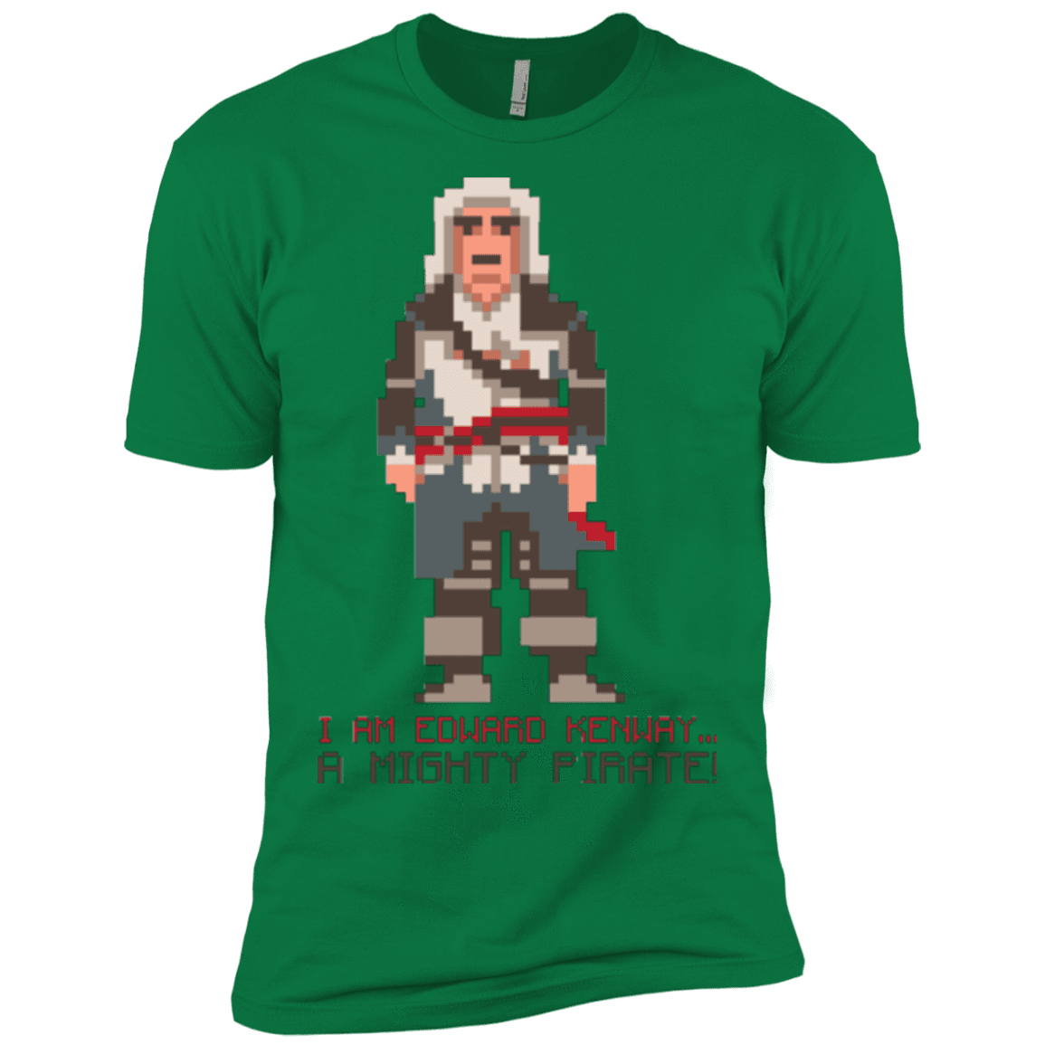 T-Shirts Kelly Green / X-Small A Mighty Pirate Men's Premium T-Shirt