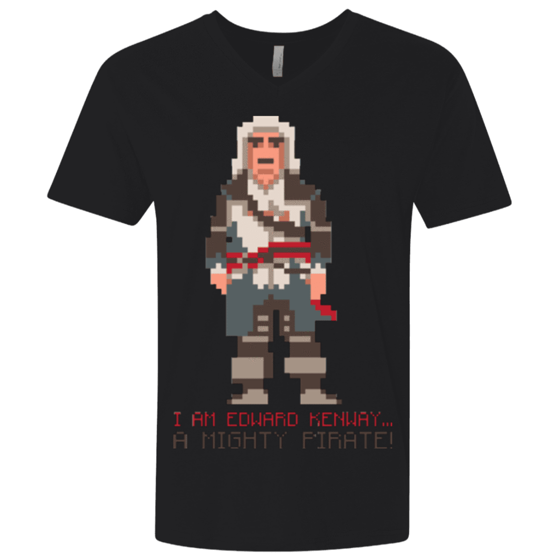 T-Shirts Black / X-Small A Mighty Pirate Men's Premium V-Neck