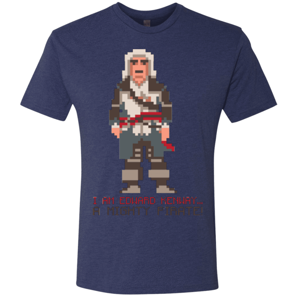 T-Shirts Vintage Navy / Small A Mighty Pirate Men's Triblend T-Shirt