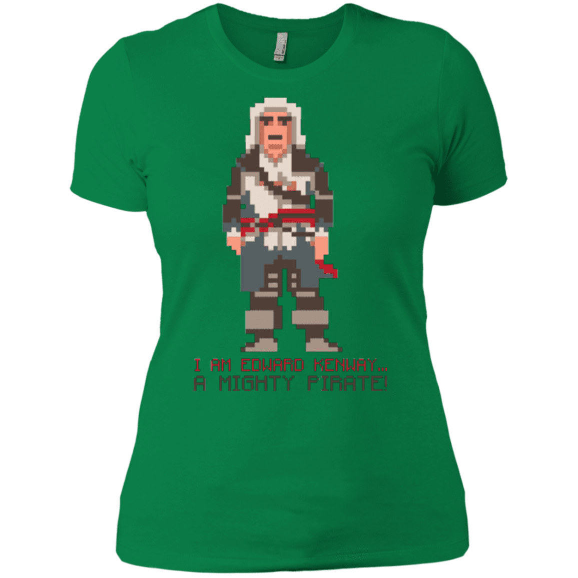 T-Shirts Kelly Green / X-Small A Mighty Pirate Women's Premium T-Shirt