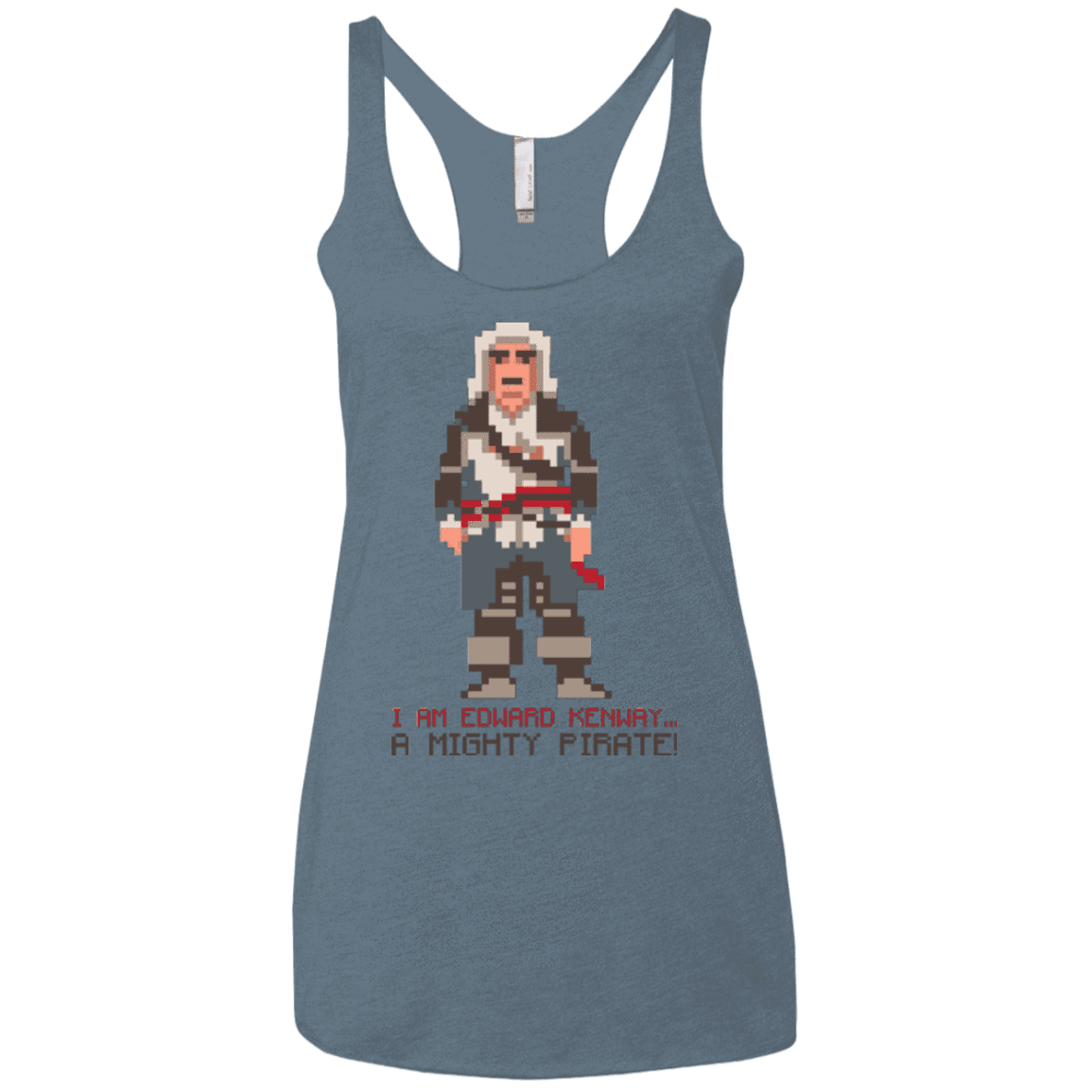T-Shirts Indigo / X-Small A Mighty Pirate Women's Triblend Racerback Tank