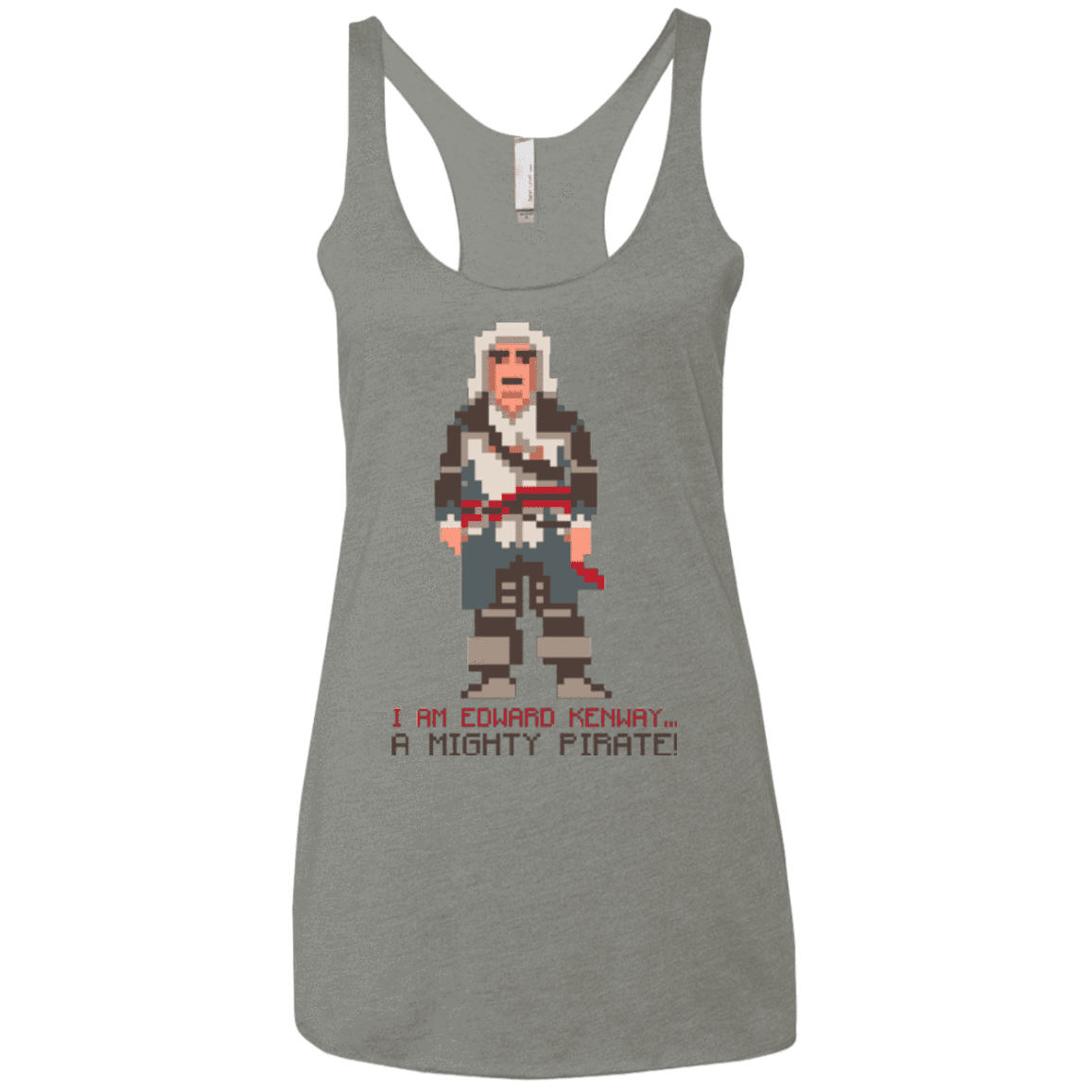 T-Shirts Venetian Grey / X-Small A Mighty Pirate Women's Triblend Racerback Tank