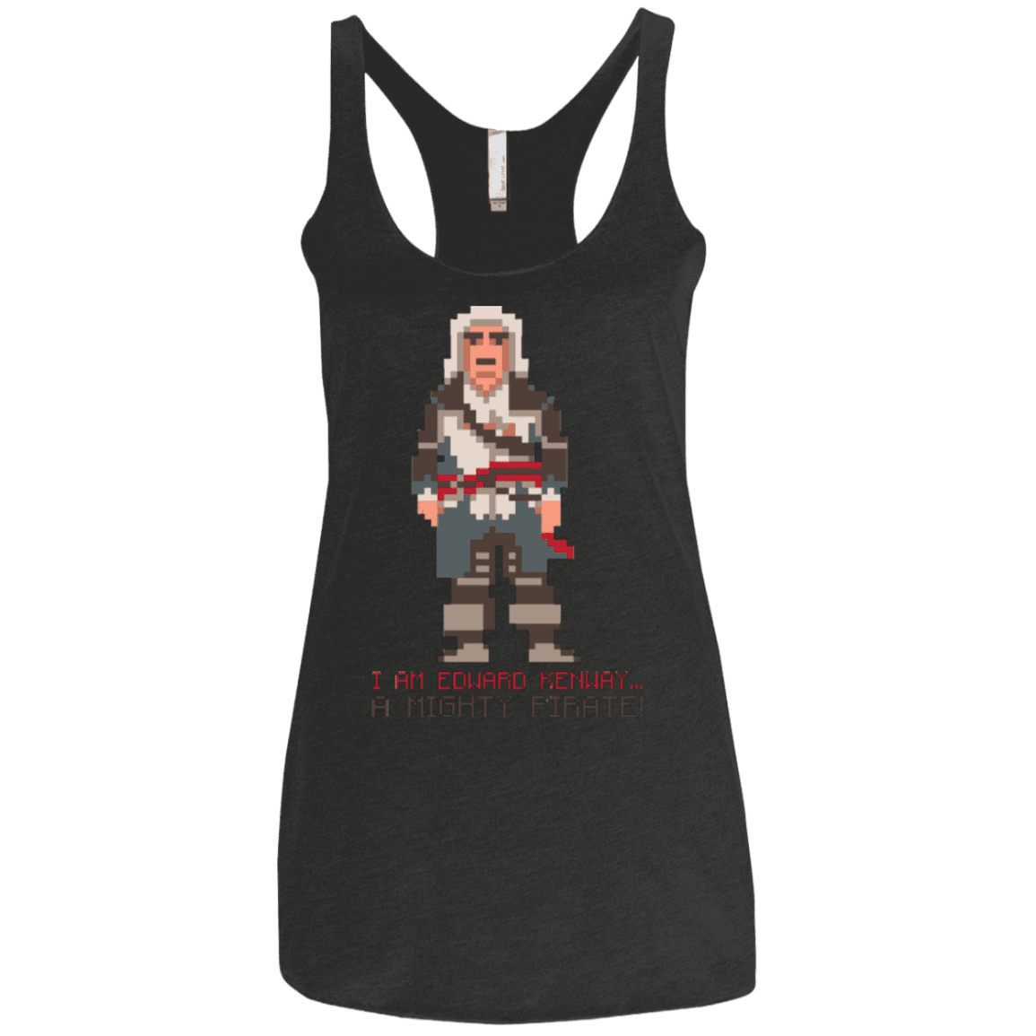 T-Shirts Vintage Black / X-Small A Mighty Pirate Women's Triblend Racerback Tank