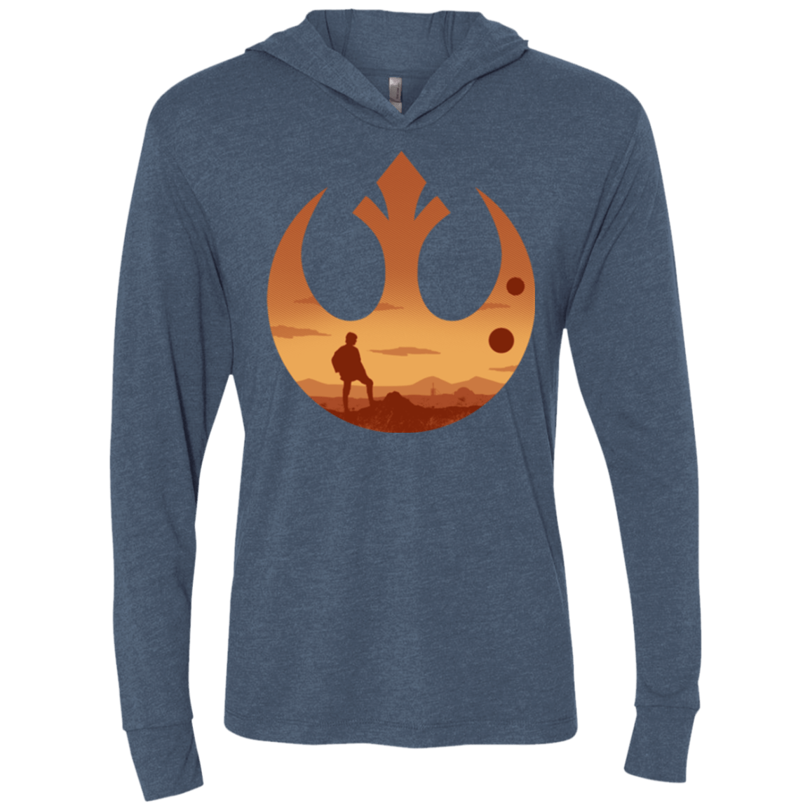 T-Shirts Indigo / X-Small A New Future Triblend Long Sleeve Hoodie Tee