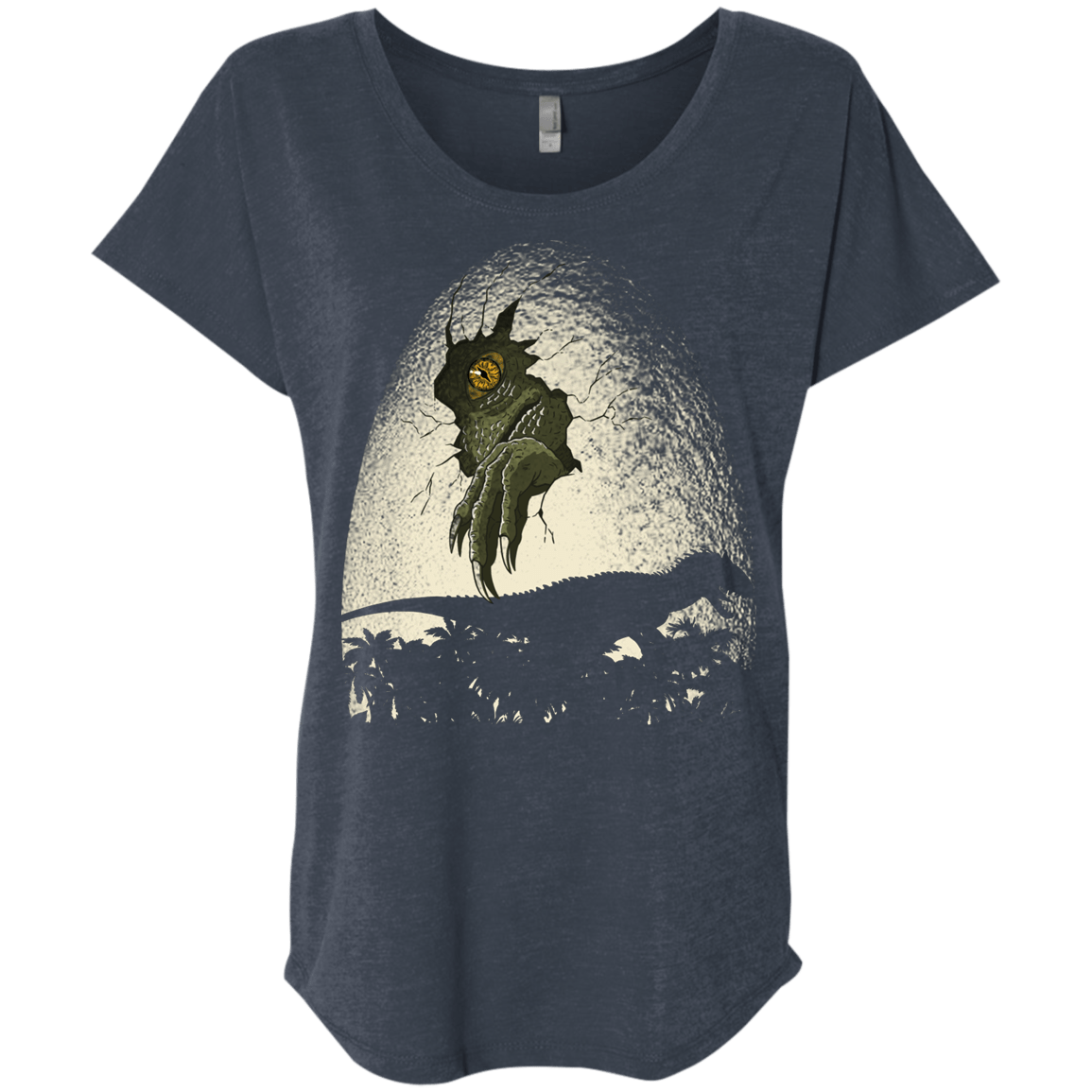 T-Shirts Vintage Navy / X-Small A Nightmare is Born Triblend Dolman Sleeve