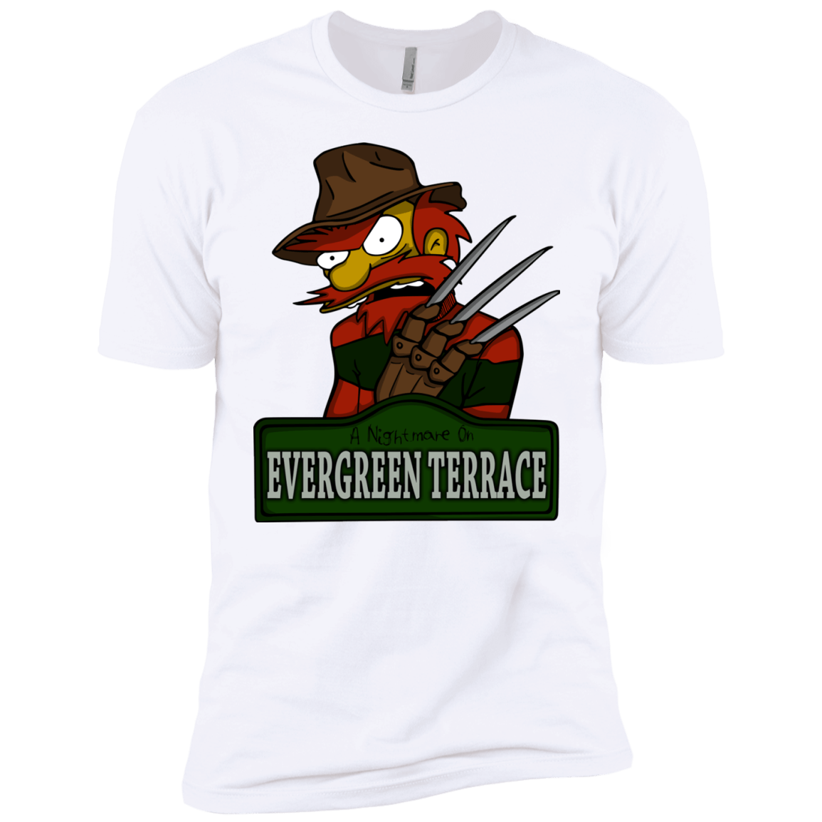 T-Shirts White / YXS A Nightmare on Springfield Sin Tramas Boys Premium T-Shirt