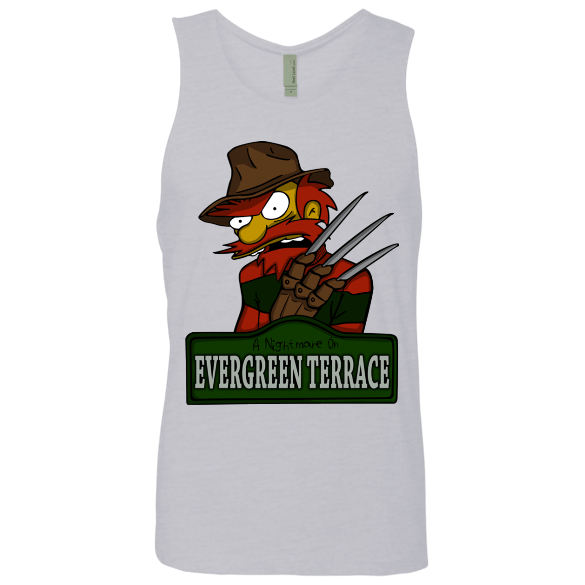 T-Shirts Heather Grey / Small A Nightmare on Springfield Sin Tramas Men's Premium Tank Top
