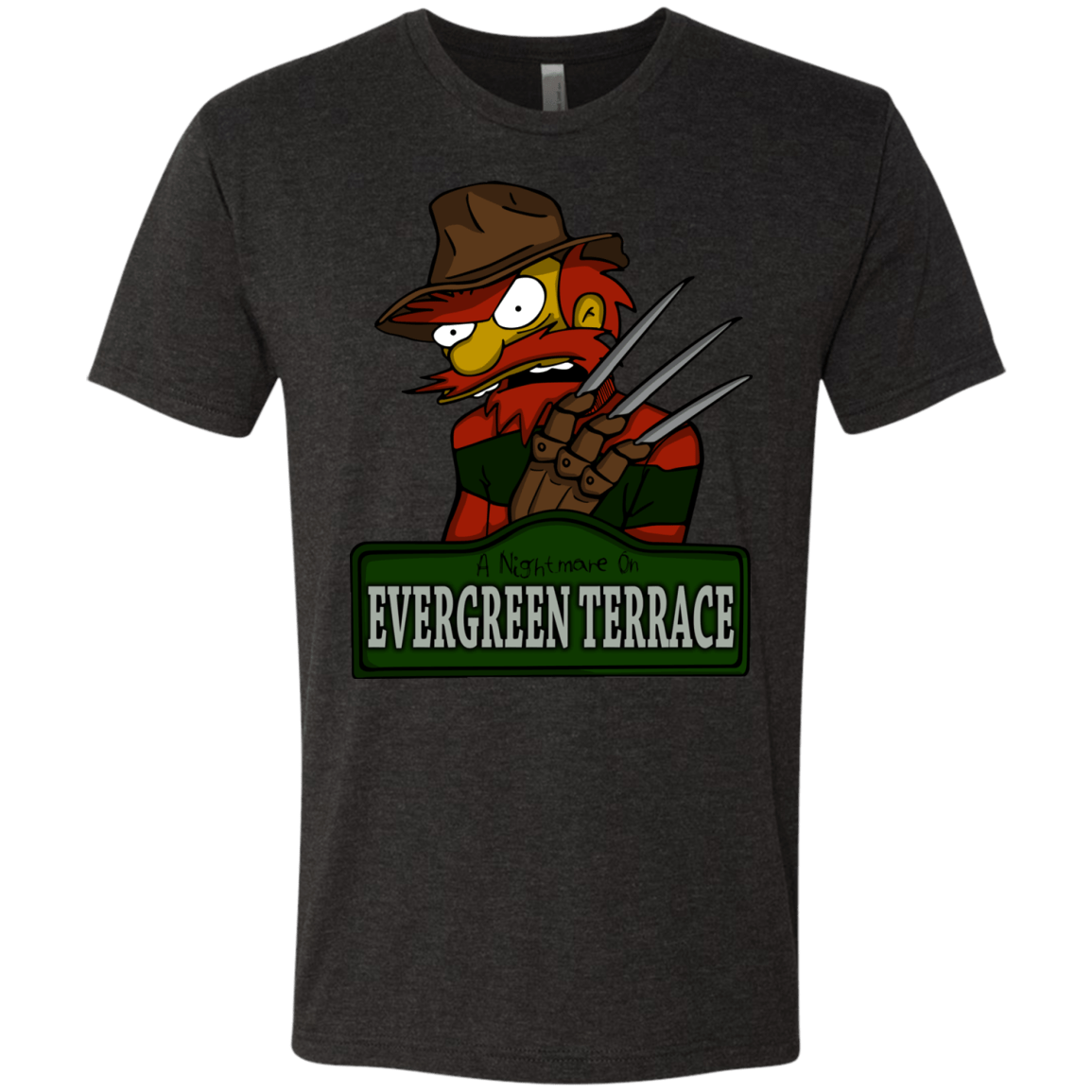 T-Shirts Vintage Black / Small A Nightmare on Springfield Sin Tramas Men's Triblend T-Shirt