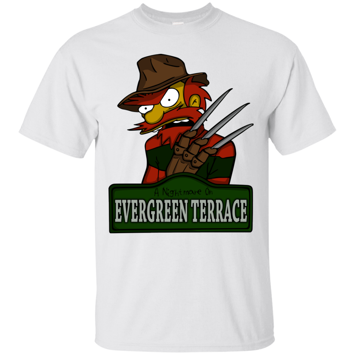 T-Shirts White / Small A Nightmare on Springfield Sin Tramas T-Shirt