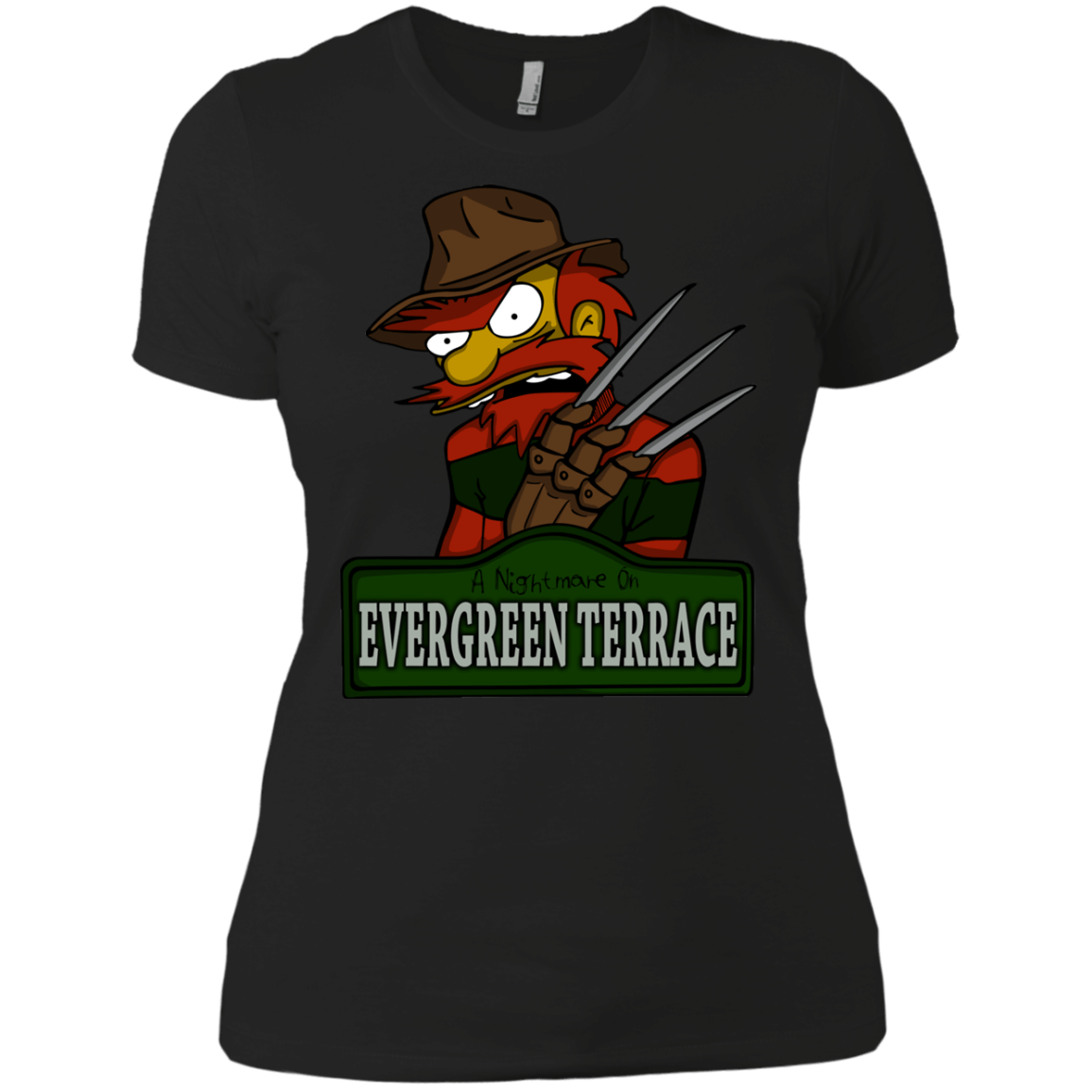 T-Shirts Black / X-Small A Nightmare on Springfield Sin Tramas Women's Premium T-Shirt