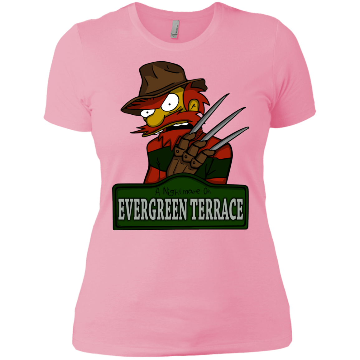 T-Shirts Light Pink / X-Small A Nightmare on Springfield Sin Tramas Women's Premium T-Shirt
